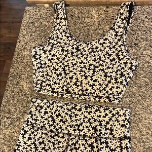 Floral Black and Cream Skirt